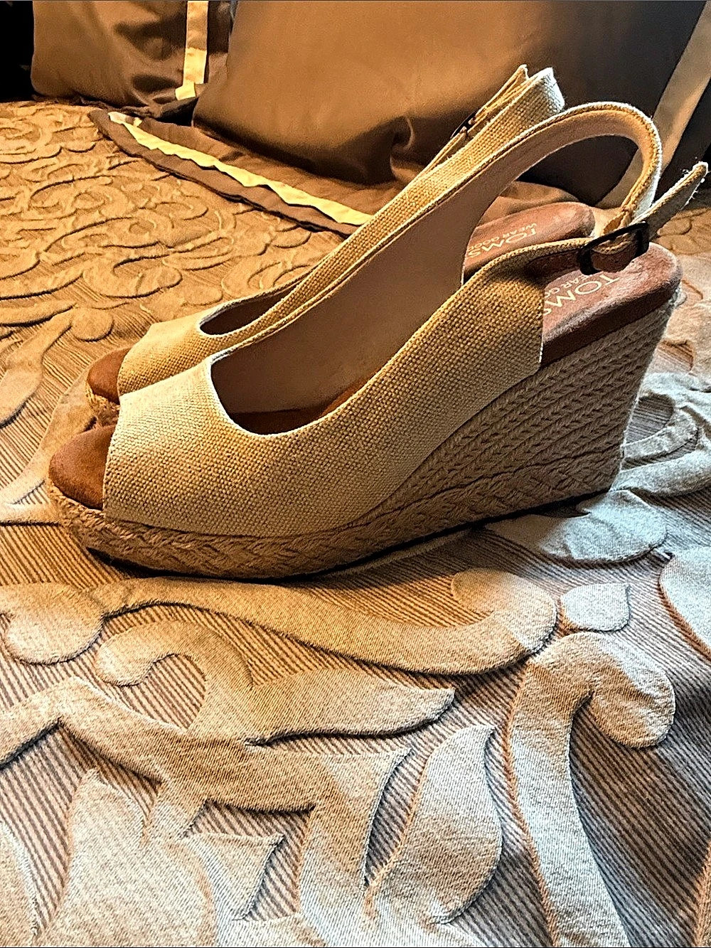 TOMS Camilla Espadrille Wedge Sandal Beige